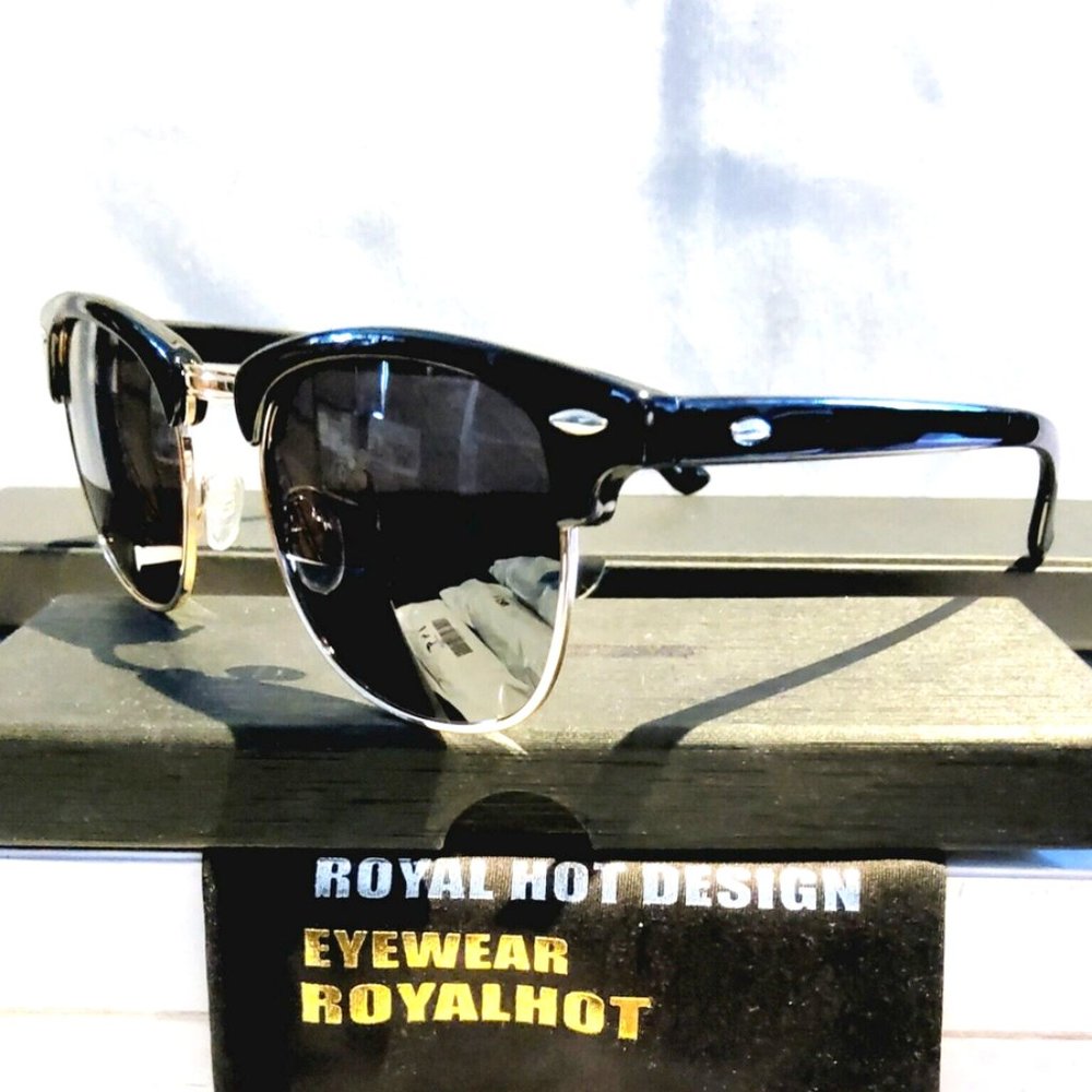 Men's Square Frame Polarized Sunglasses 60mm High quality Black TAC Lens 100%UV